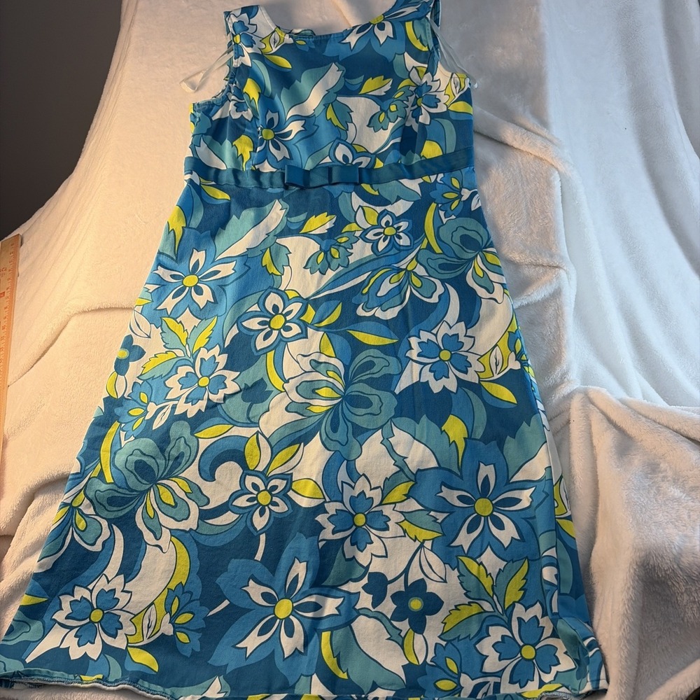 Sag Harbor Petite Floral Sleeveless Dress 6P Vintage 90s Floral Print Midi Dress